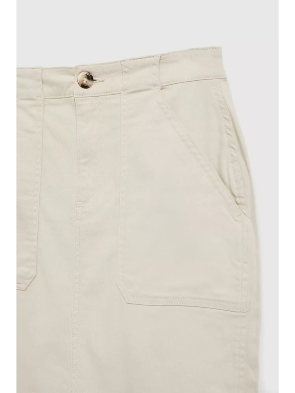 Moodo Béžová sukně s rozparkem