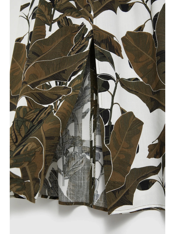 Moodo Khaki vzorovaná volná sukně