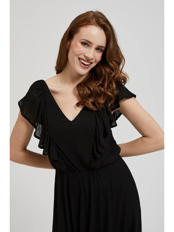 Moodo Černé dlouhé šaty