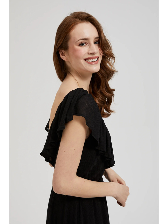 Moodo Černé dlouhé šaty