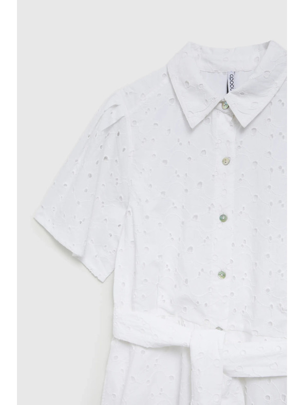 Moodo Bílé madeira šaty