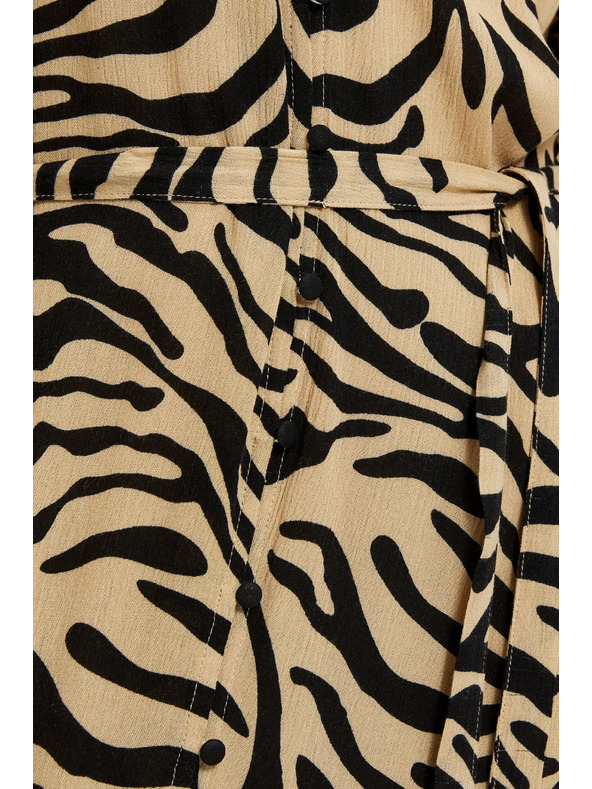 Moodo Béžové vzorované šaty