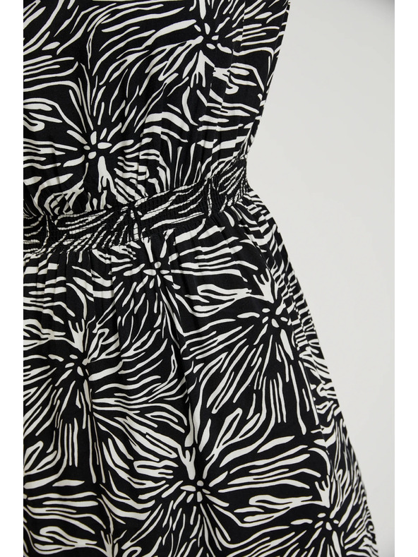 Moodo Vzorované dlouhé šaty s rozparkem