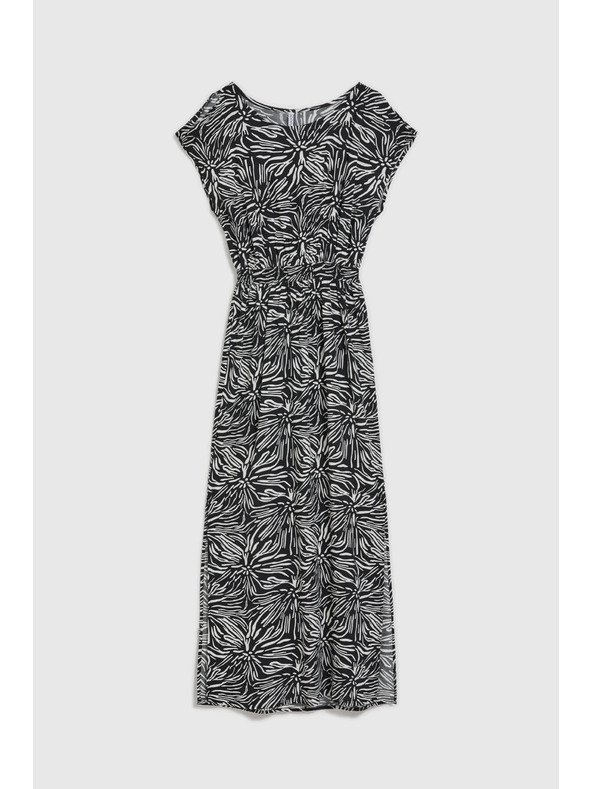 Moodo Vzorované dlouhé šaty s rozparkem