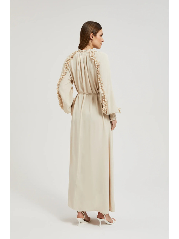 Moodo Krémové maxi šaty