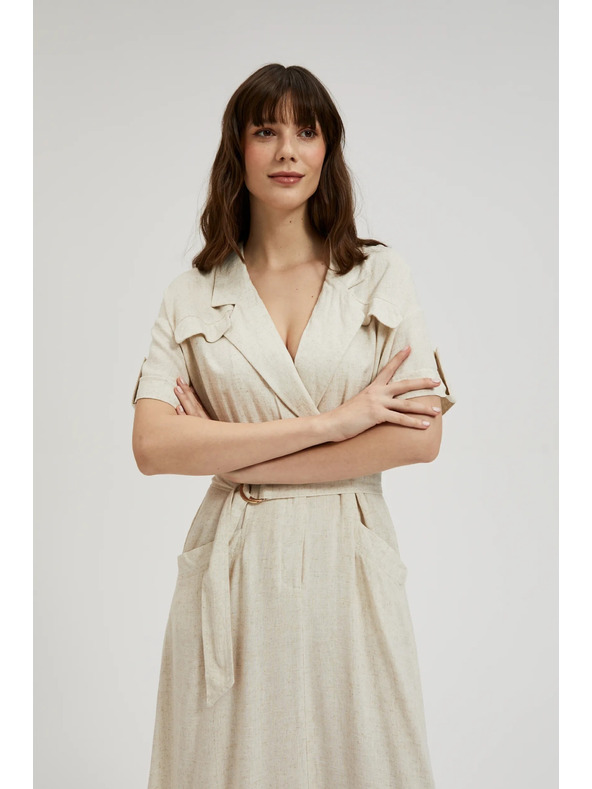 Moodo Béžové šaty s páskem