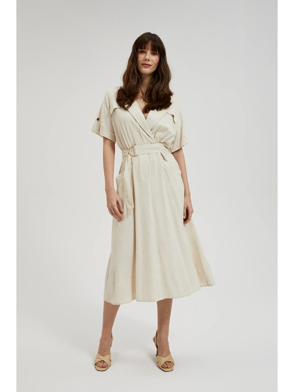 Moodo Béžové šaty s páskem