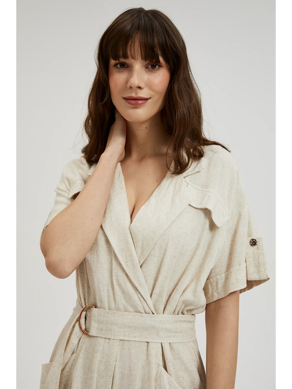 Moodo Béžové šaty s páskem