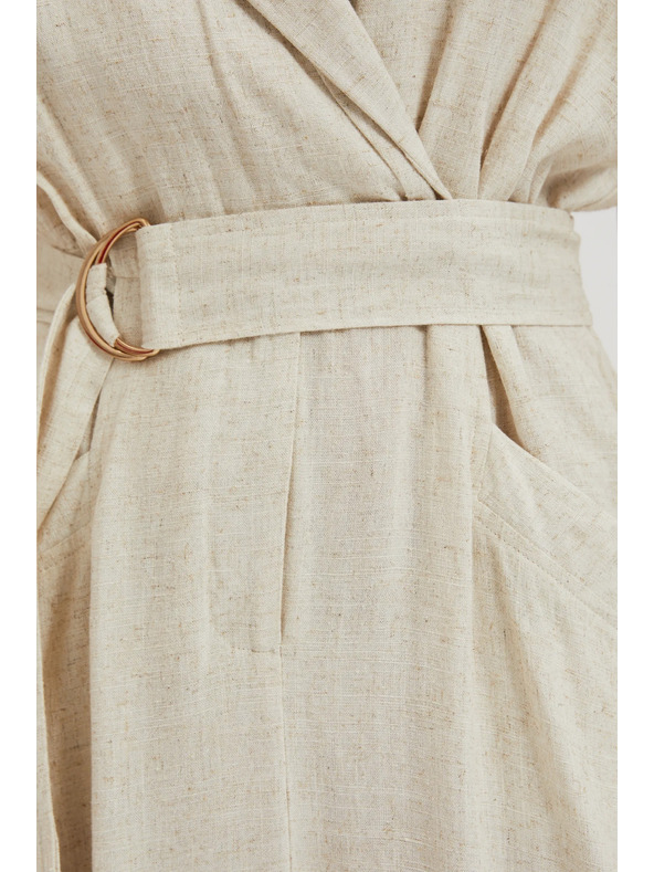 Moodo Béžové šaty s páskem