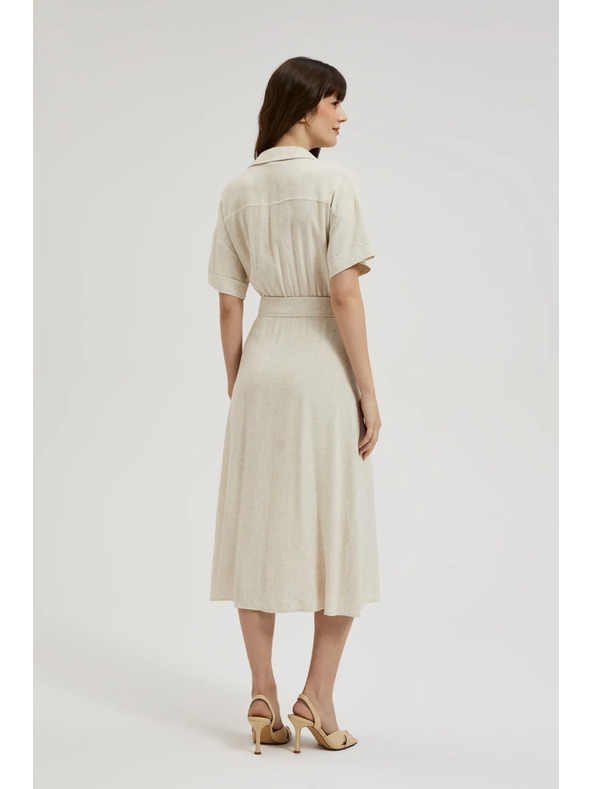 Moodo Béžové šaty s páskem