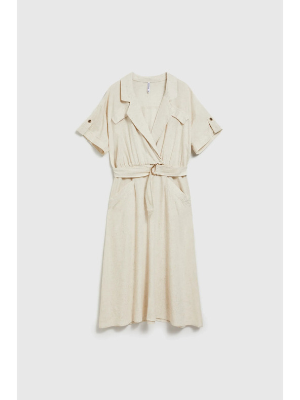 Moodo Béžové šaty s páskem
