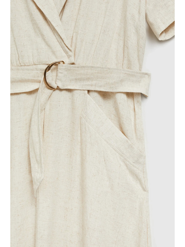 Moodo Béžové šaty s páskem