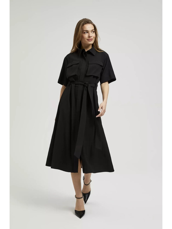 Moodo Černé košilové šaty