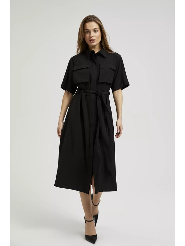 Moodo Černé košilové šaty