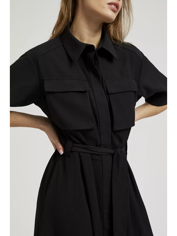 Moodo Černé košilové šaty