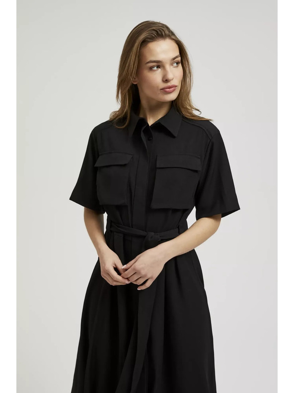 Moodo Černé košilové šaty