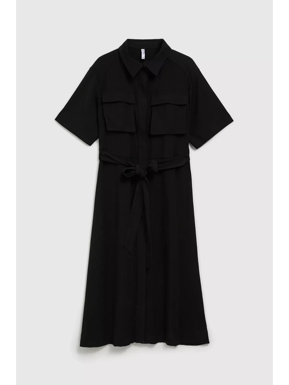 Moodo Černé košilové šaty