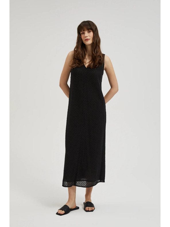 Moodo Černé šaty na ramínka