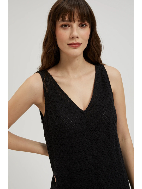 Moodo Černé šaty na ramínka