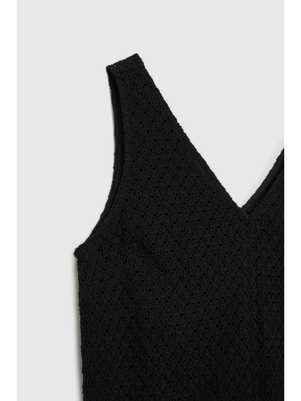 Moodo Černé šaty na ramínka