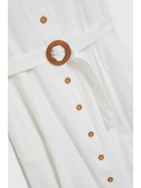 Moodo Bílé šaty na ramínka