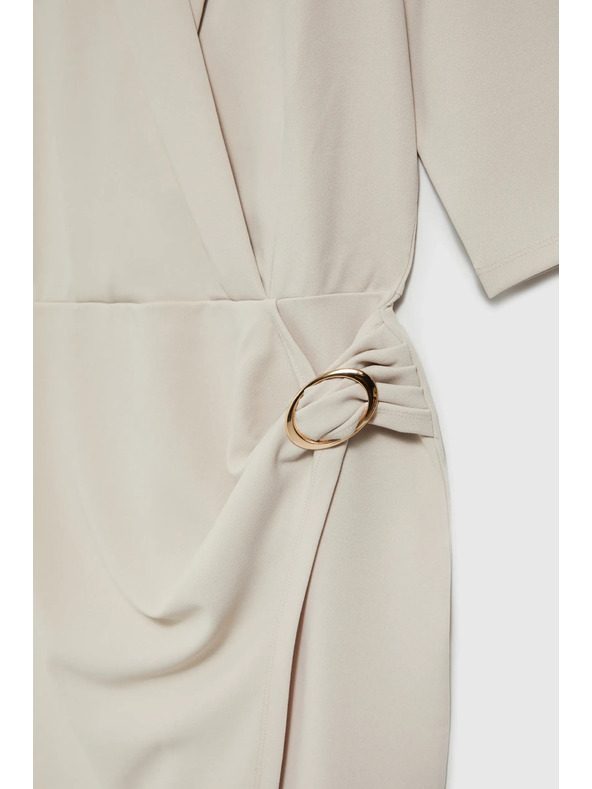 Moodo Krémové zavinovací šaty