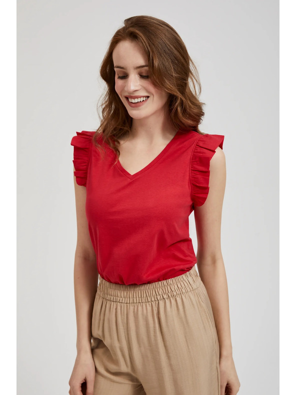 Moodo Červený top s volány