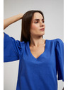 Moodo Modrý top s širokými rukávy