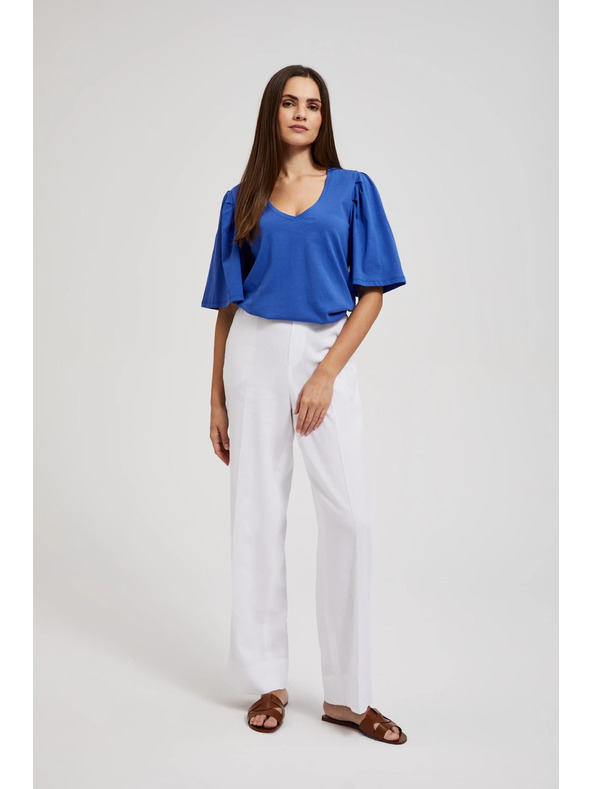 Moodo Modrý top s širokými rukávy