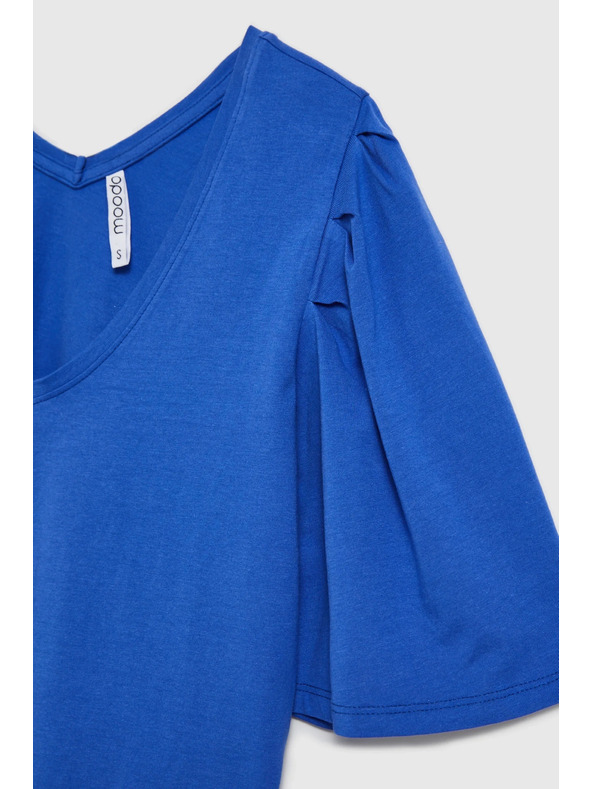 Moodo Modrý top s širokými rukávy