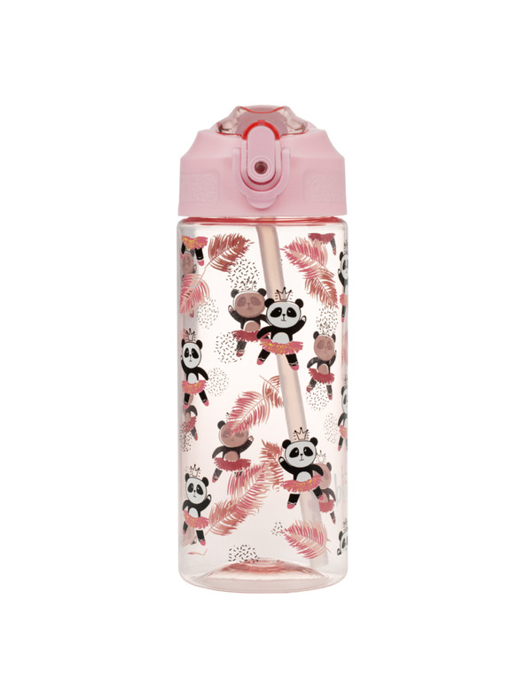 BAAGL  BAAGL Tritanová láhev na pití s brčkem Panda 500 ml