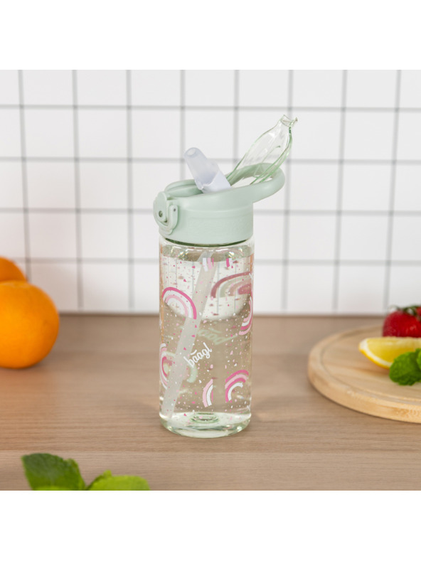 BAAGL  BAAGL Tritanová láhev na pití s brčkem Duha 500 ml