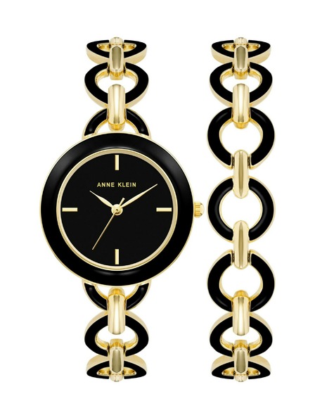 Anne Klein Dárková sada hodinek a náramku Anne Klein AK/4066BKST