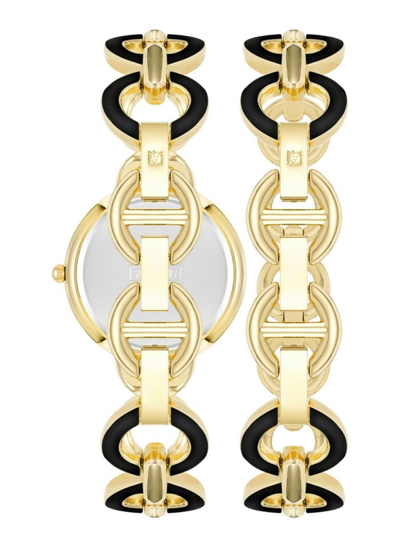 Anne Klein Dárková sada hodinek a náramku Anne Klein AK/4066BKST