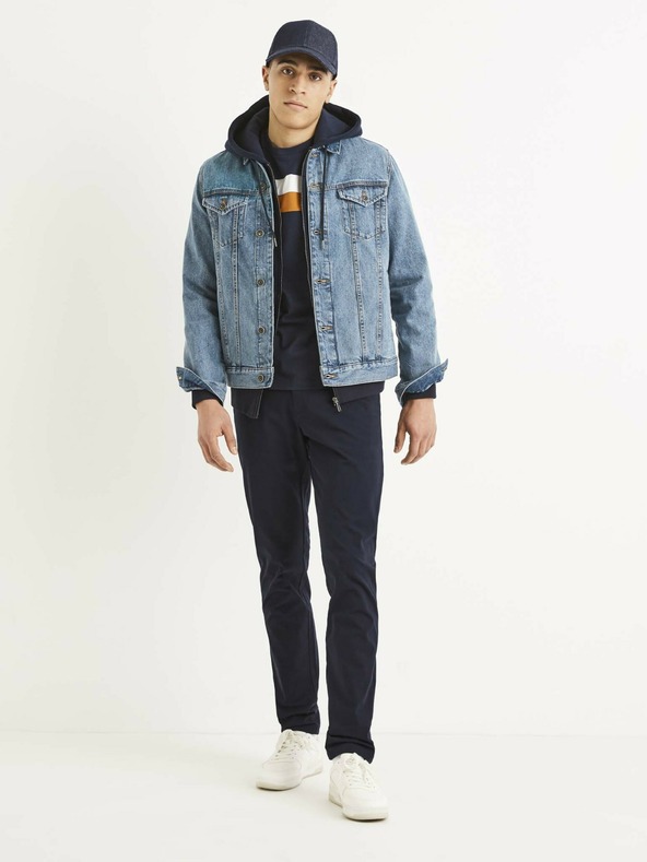 Celio Tmavě modré pánské kalhoty Celio