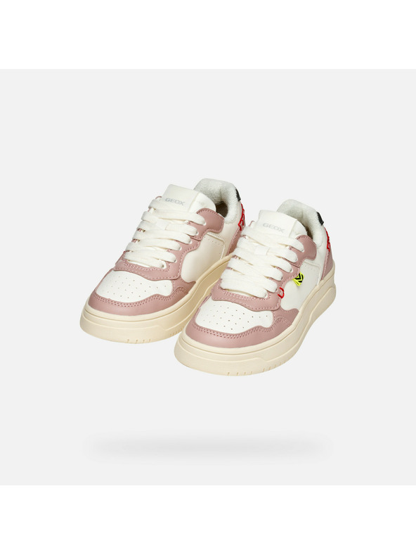 Geox Bílé dívčí tenisky Geox Lestrella