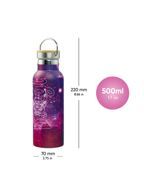 BAAGL  BAAGL Termoláhev s bambusovým víčkem Galaxy, 500 ml