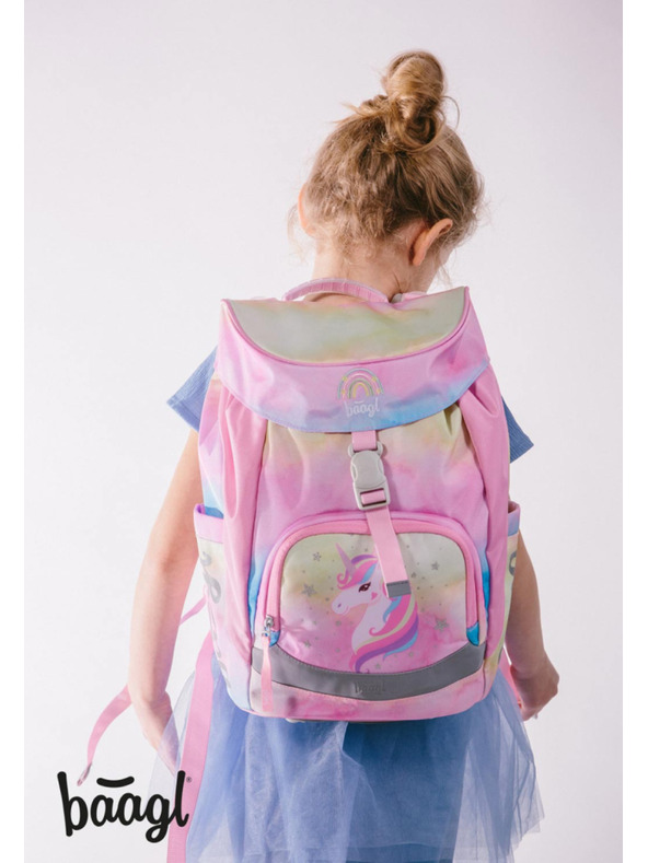 BAAGL  BAAGL Školní batoh Airy Rainbow Unicorn