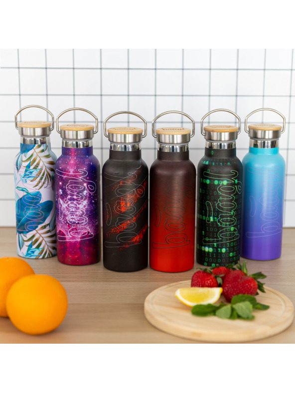 BAAGL  BAAGL Termoláhev s bambusovým víčkem Láva, 500 ml