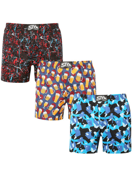 Styx Sada tří - pánské trenky Styx premium art klasická guma