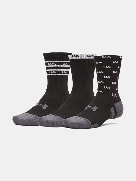 Under Armour Unisexové ponožky Under Armour UA Perf Tech Nov 3pk Crew-BLK