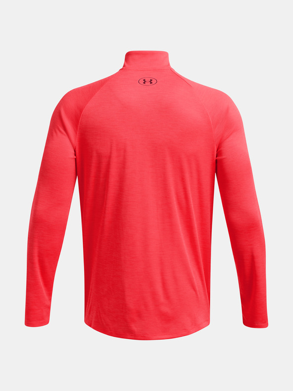 Under Armour Pánské tričko Under Armour UA Tech Textured 1/2 Zip-RED