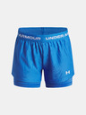 Under Armour Dívčí kraťasy Under Armour UA Tech Play Up 2n1 Short-BLU