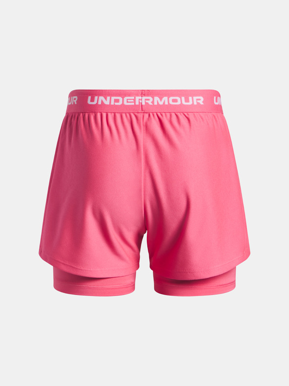 Under Armour Dívčí kraťasy Under Armour UA Tech Play Up 2n1 Short-PNK