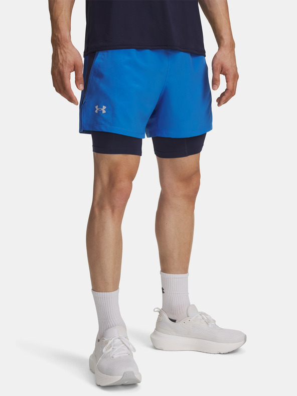 Under Armour Pánské kraťasy Under Armour UA LAUNCH 5'' 2-IN-1 SHORTS-BLU
