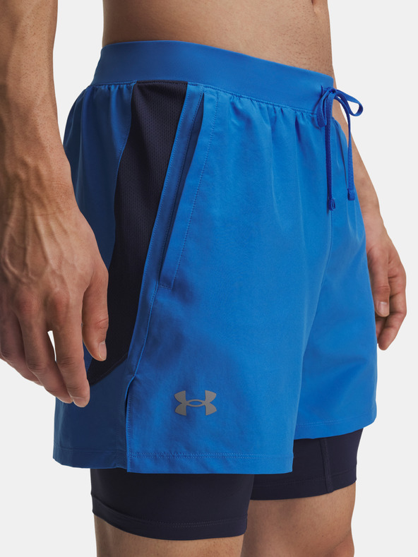 Under Armour Pánské kraťasy Under Armour UA LAUNCH 5'' 2-IN-1 SHORTS-BLU