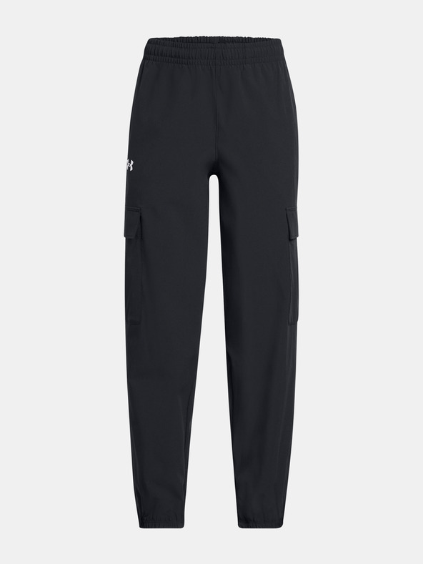 Under Armour Dívčí sportovní kalhoty Under Armour UA Rival Woven Cargo Pants-BLK