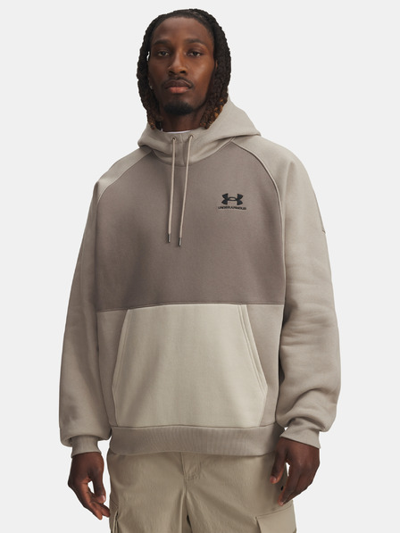 Under Armour Pánská mikina Under Armour UA Icon HW Colorblocked Hdy-BRN