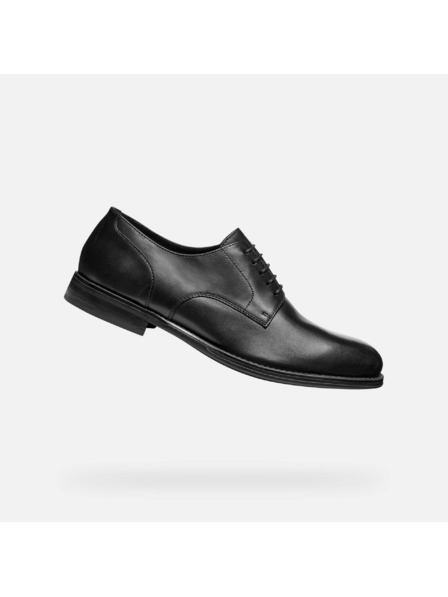 Geox Černá pánská společenská obuv Geox Barberigo