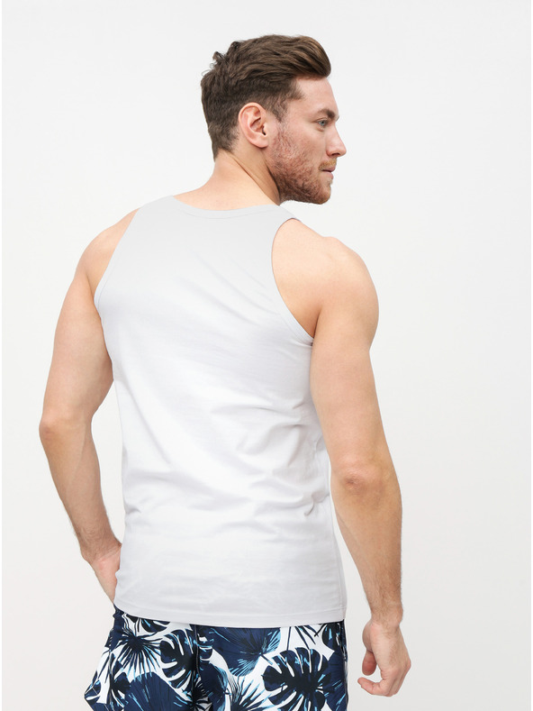 Jack & Jones Bílé pánské basic tílko Jack & Jones